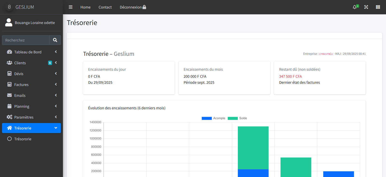 Facturation acompte/solde